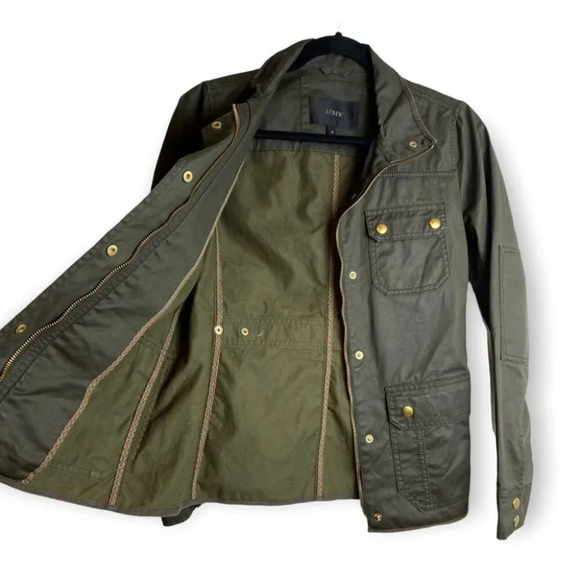 J. Crew Army Green Downtown  Field Jacket - Picture 3 of 10